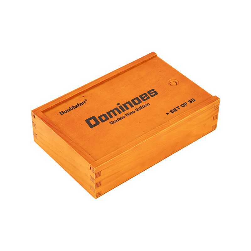 Dominó doble 9 estilo retro en caja de madera