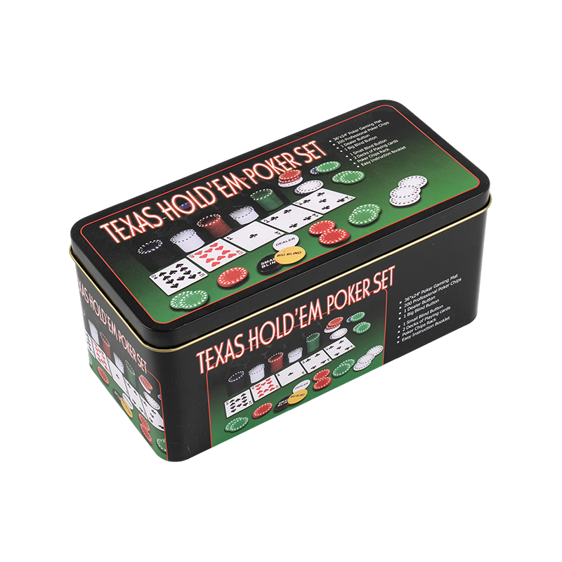Juego de fichas para juegos de fiesta en caja de hojalata